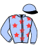 Casaque du jockey de Bonheur Bleu